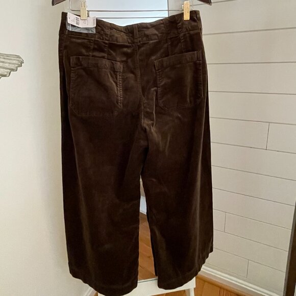 NWT 31P Moss - Colette Cropped Wide Leg Pants Maeve Corduroy - Anthropologie - Picture 2 of 8